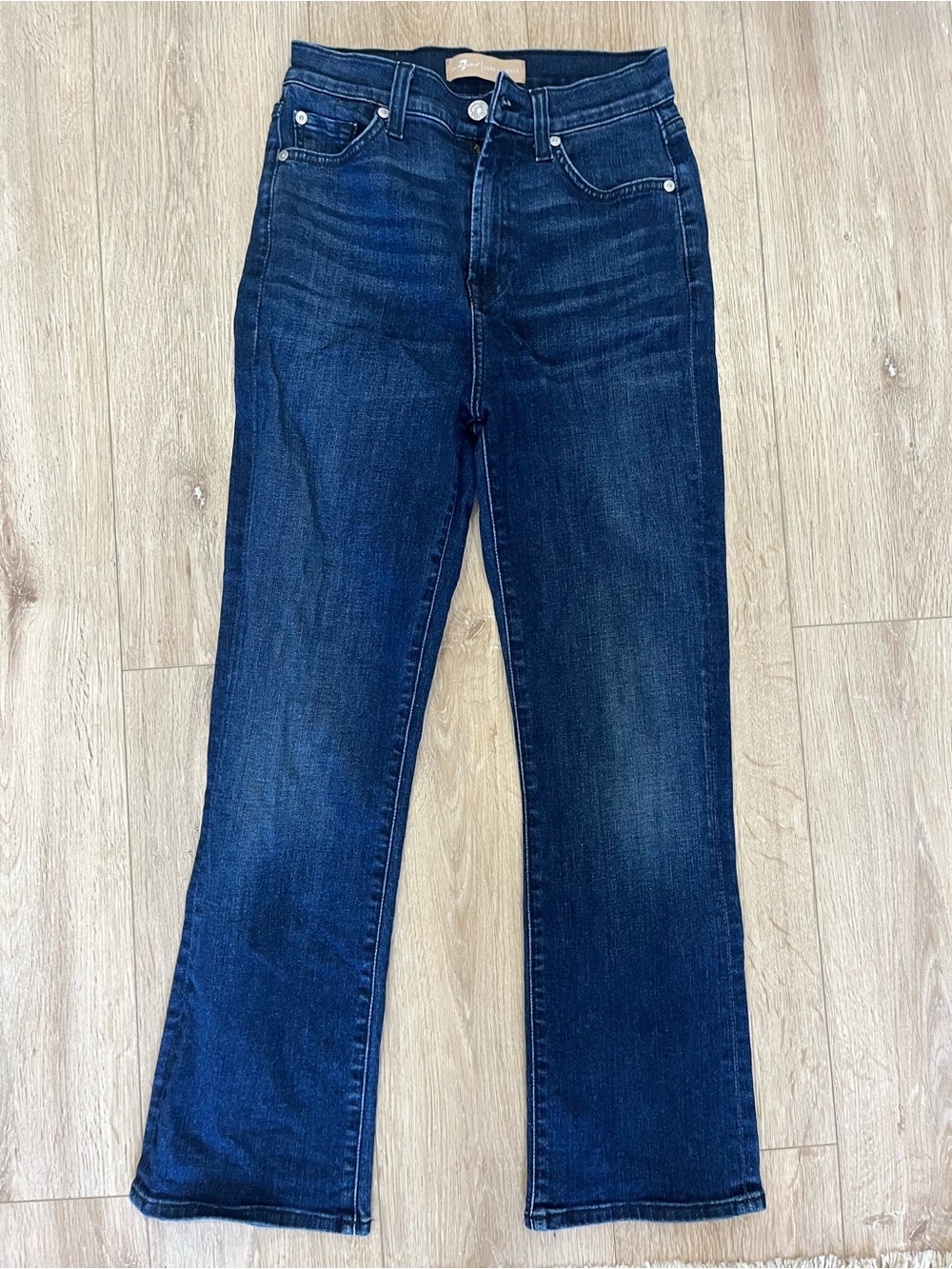 7 For All Mankind Dark Blue Flare Jeans